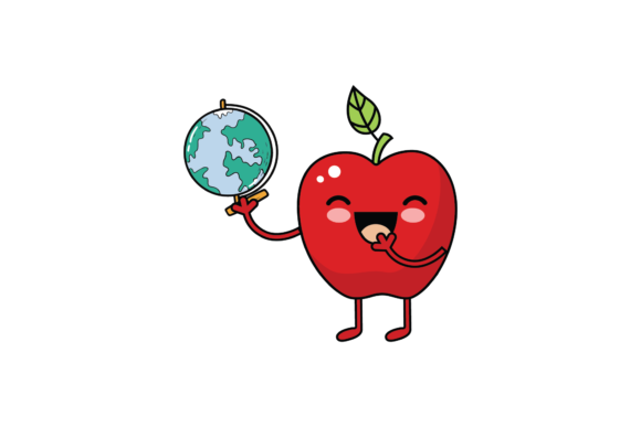 Back to School Kawaii Apple Globe SVG: A Versatile Digital Asset for Creatives and Educators