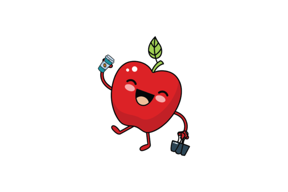 Back to School Kawaii Apple SVG: A Versatile Digital Design for Creative Projects