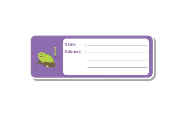 Back to School Label Book Animal Iguana: A Strategic Resource for Organized Learning and Branded Design