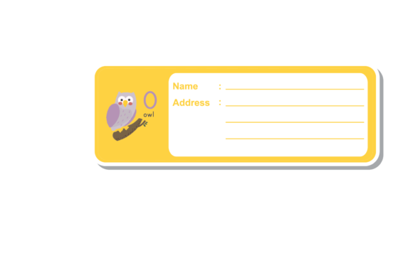 Back to School Label Book Animal Owl: A Smart Solution for Organization