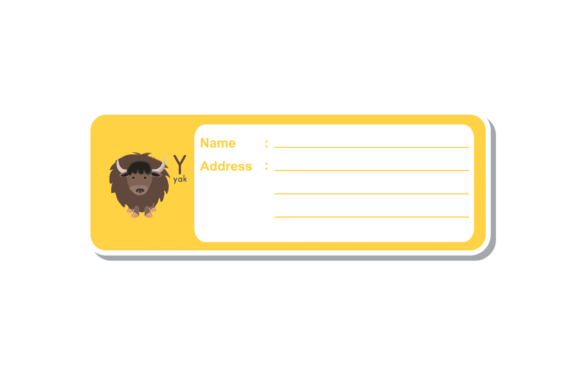 Back to School Label Book Animal Yak SVG Design Pack