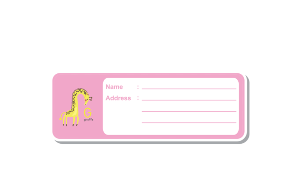 Back to School Label Name Animal Giraffe: A Versatile Digital Asset for Your Projects