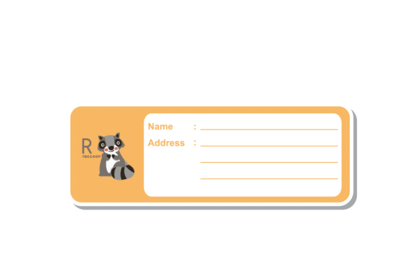 Back to School Label Name Animal Raccoon: A Versatile Digital Design for Organized and Creative Classrooms