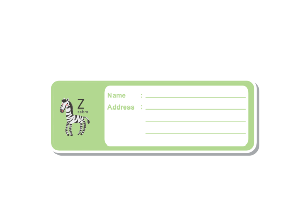 Back to School Label Name Animal Zebra: A Versatile Digital Design