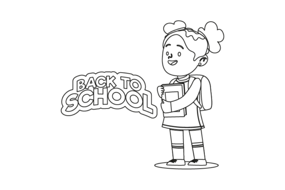 Designing with Back to School Poster People Outline Assets for Creative Projects