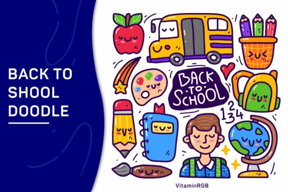 Doodle Collection Set of Back to School for Creatives