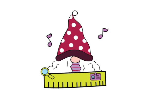 Gnomes Back to School Big Ruler Pencil: A Digital Design That Bridges Whimsy and Practicality