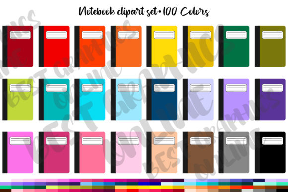 Notebook Back to School Clipart Set